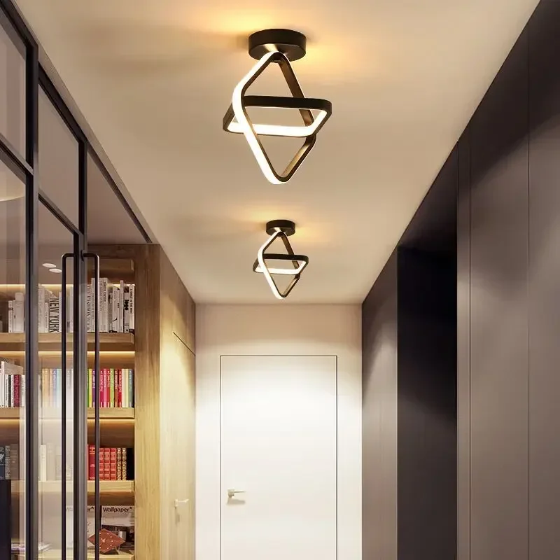 LED Gang Decken leuchten moderne nordische Haupt beleuchtung drei Farben Lampe für Schlafzimmer Wohnzimmer Korridor Licht Balkon Lichter