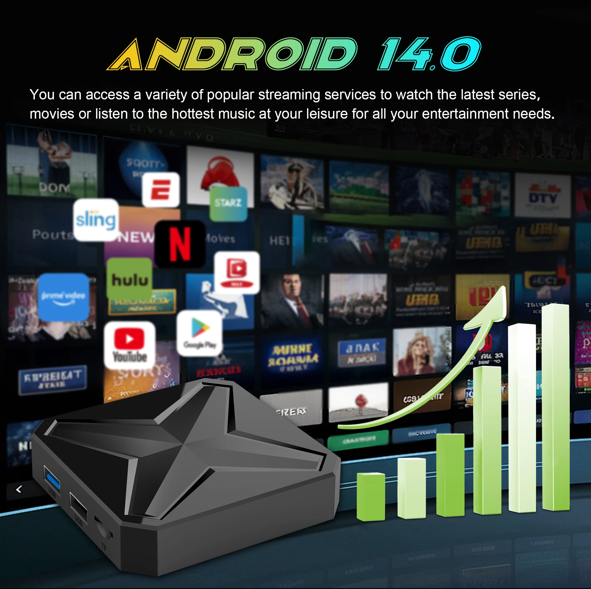 TV Box Q1 MINI+ Android 14.0 RK3518 BT5.4 8K Wifi6 Voice Remote Media Player Home Android Smart Set Top Box 2GB 16GB