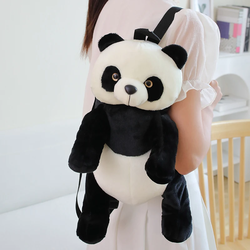 35/45cm Panda Plush Backpack Cartoon Cute  Plush Toy Soft Stuffed Animal Shoulder Bag for Kids Girls Birthday Gifts