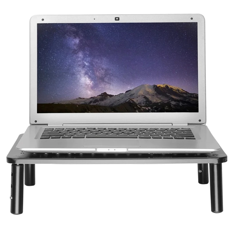 

Steel Adjustable Elevated Computer Holders Flat Screen Metal Laptop Printer Shelf TV Monitor Riser Desk Accessories Laptop Stand