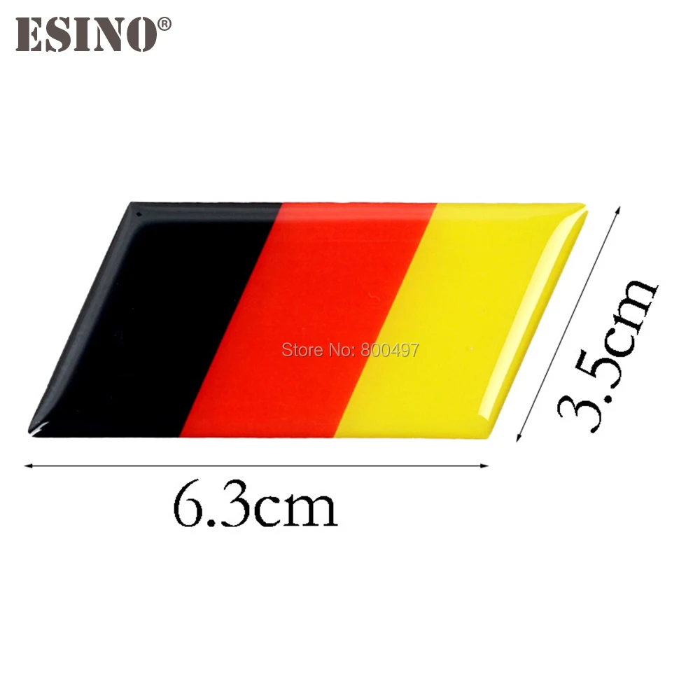 2 x New Design 3D Decorative Car Styling Glue Decals Badges France Germany Russia Italy Flags Car Styling Body Emblems Stickers