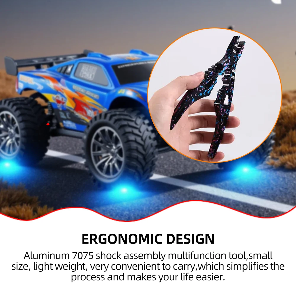 Szczypce do amortyzatorów 9IMOD, wielofunkcyjne narzędzie naprawcze, profesjonalne metalowe szczypce do amortyzatorów, klips z głowicą kulową do samochodów RC 1/8 1/10