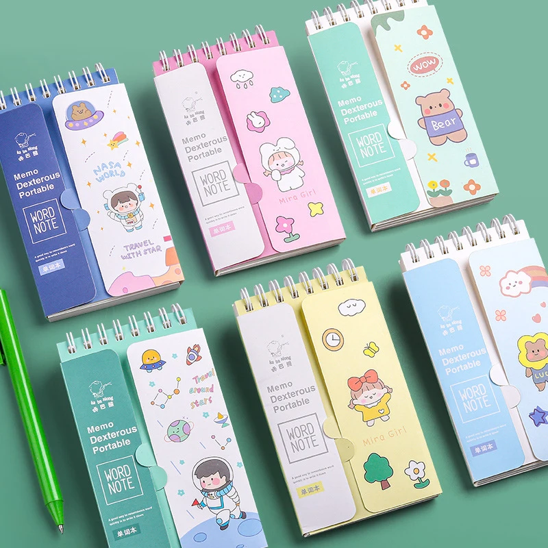 Portable 4pcs/lot English Words Book Vocabulary Notebook Mini Words Book Memo Pad For School Students Use Pocket Stationery