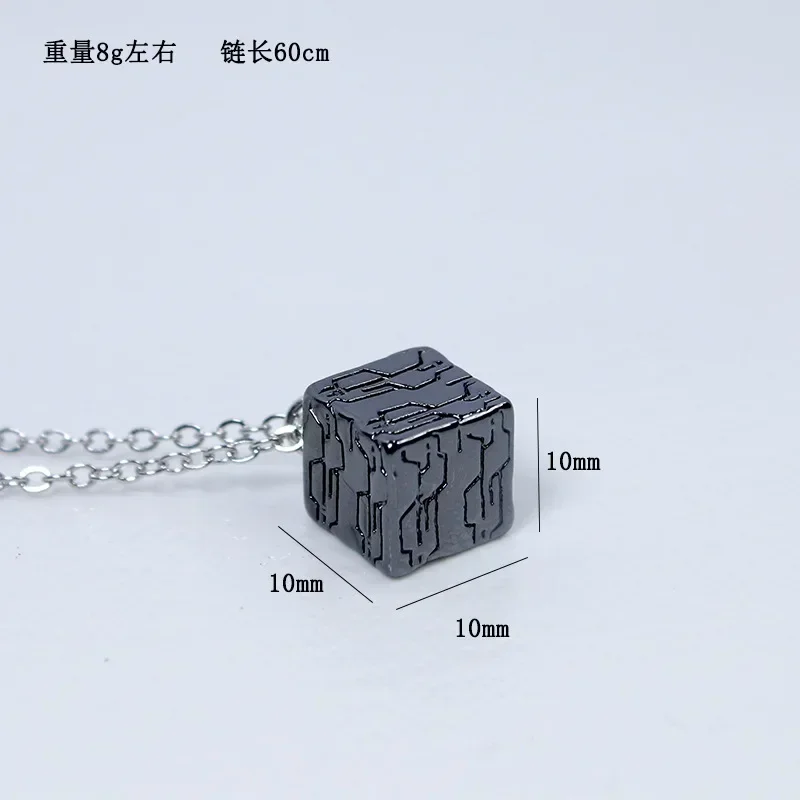 Game NieR:Automata Cosplay Necklace Unisex Cube Pendant Necklaces Choker Accessories Jewelry Props