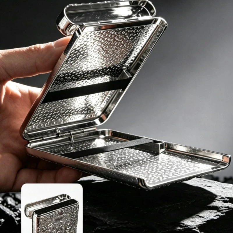 Retro Engraved Metal Cigarette Case, 14-Count Pocket Tobacco Storage Box, Portable Premium Smoking Accessory