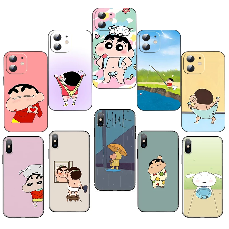 

X66 Anime S-Shinchan Soft Silicone Case for Xiaomi Mi F1 9T Pro A1 5X A2 Lite A3 CC9E 10T Pro 11T 12Pro 12X Caver