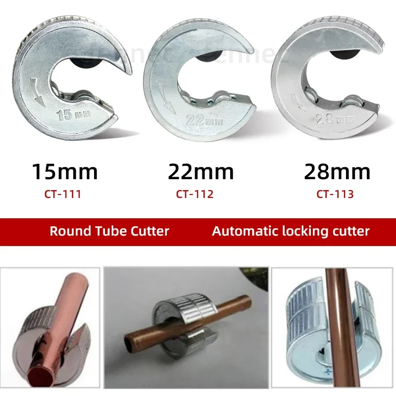 

1pc Heavy Duty Round Tube Cutter 15mm/22mm/28mm Copper Tube Aluminium PVC Plastic Pipe Tube Tools Self Locking Pipe Cutter