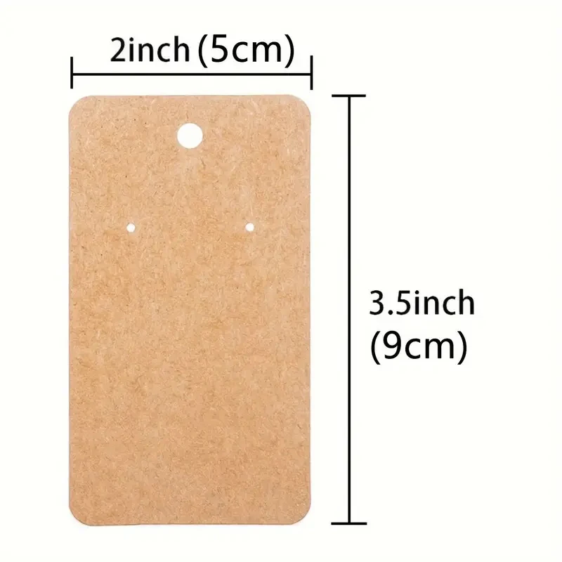 50/100 Stück Schmuck-Display-Etiketten, Papier-Display-Karten für Ohrringe – DIY-Halter für Nagel- und Creolenohrringe, Verpackungszubehör – Detail 2