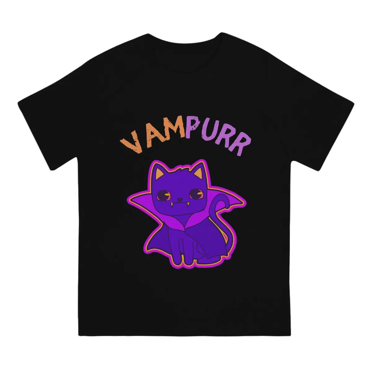 Purple T Shirt for Men Leisure T-Shirt Crew Neck Vampurr Tees Short Sleeve Tops Adult