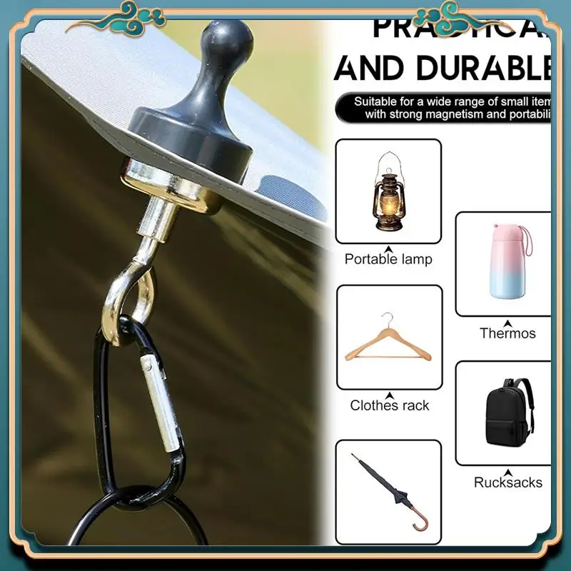 

Latest 6Pcs Canopy Magnetic Hook Portable Camping Tent Magnetic Hook With Carabiner Cruise Hanging Sturdy Magnet Clip Hanger
