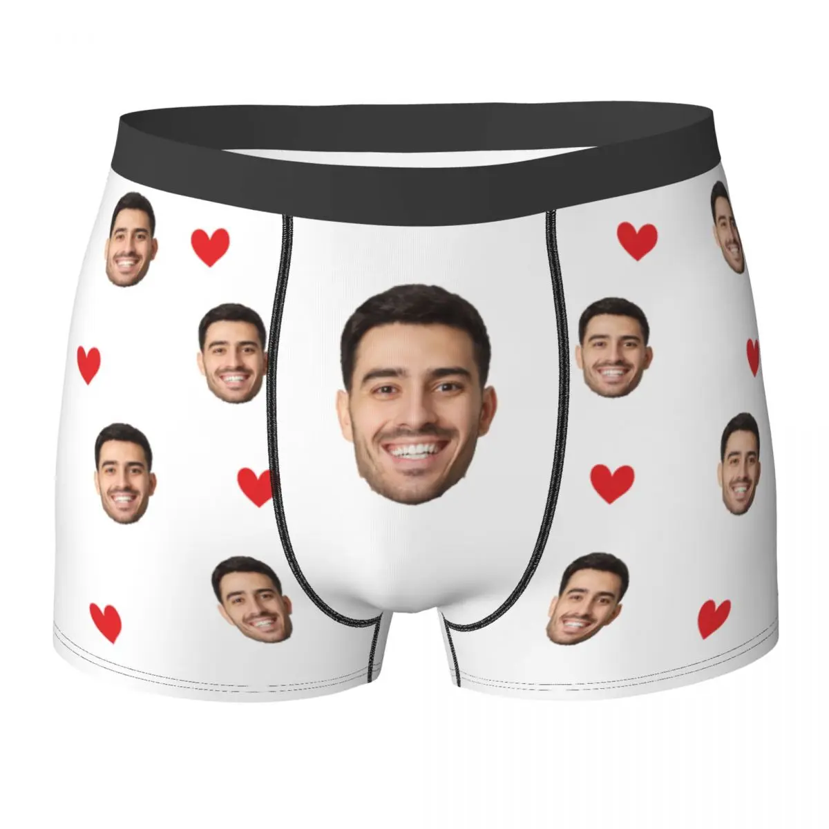 

Personalized Men's Boxer Briefs Custom Face Photo Underwear Funny Gift For Husband Customized Anniversary/Valentine's Day Gift