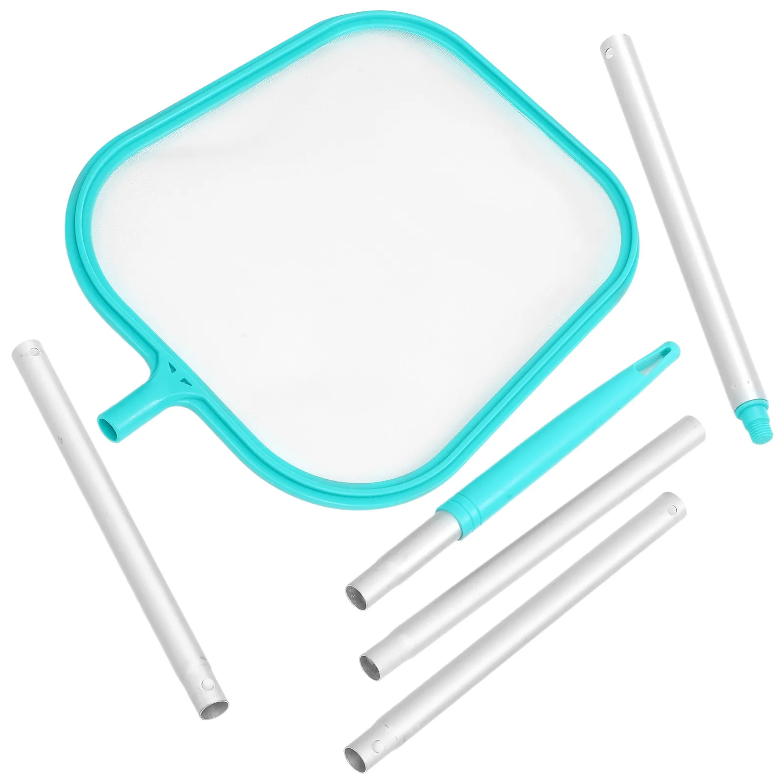 Heavy-Duty Aluminum Plastic Pool Skimmer Net for Swimming Pool Fish Tank Pond Cleaning Leaf Debris Removal Fine Mesh Scoop Tool