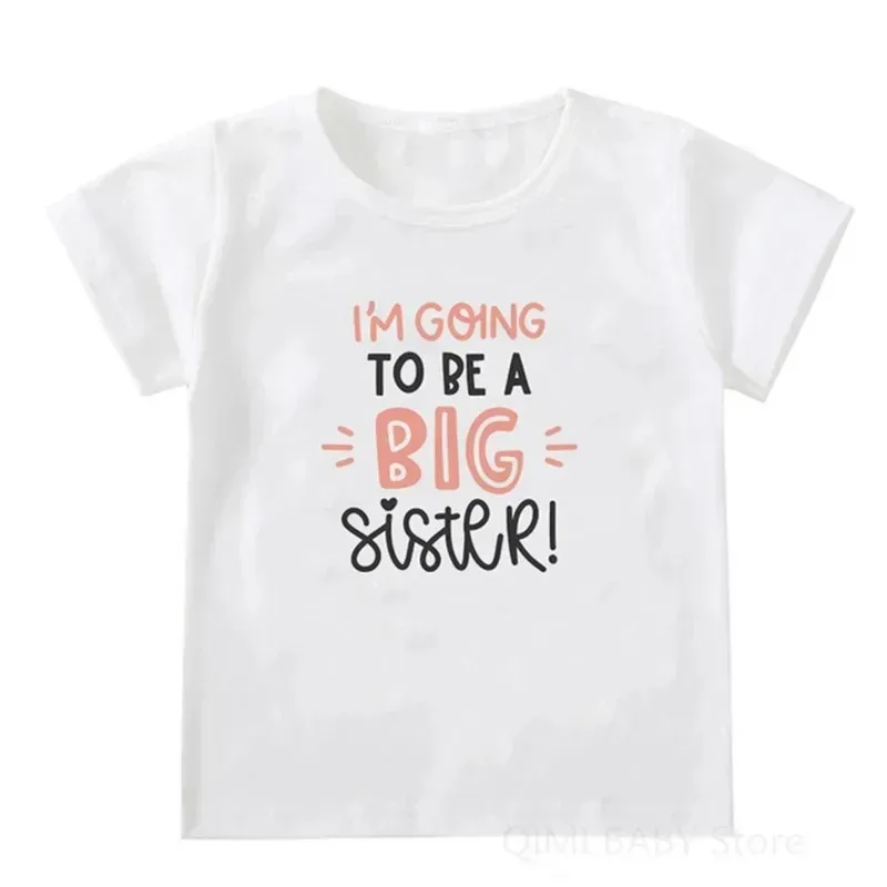 Only Child Big Brother Sister To Be Pregnancy Announcement Tshirt Kids Short Sleeve Kid T-shirt Children Cotton Casual Tees Top