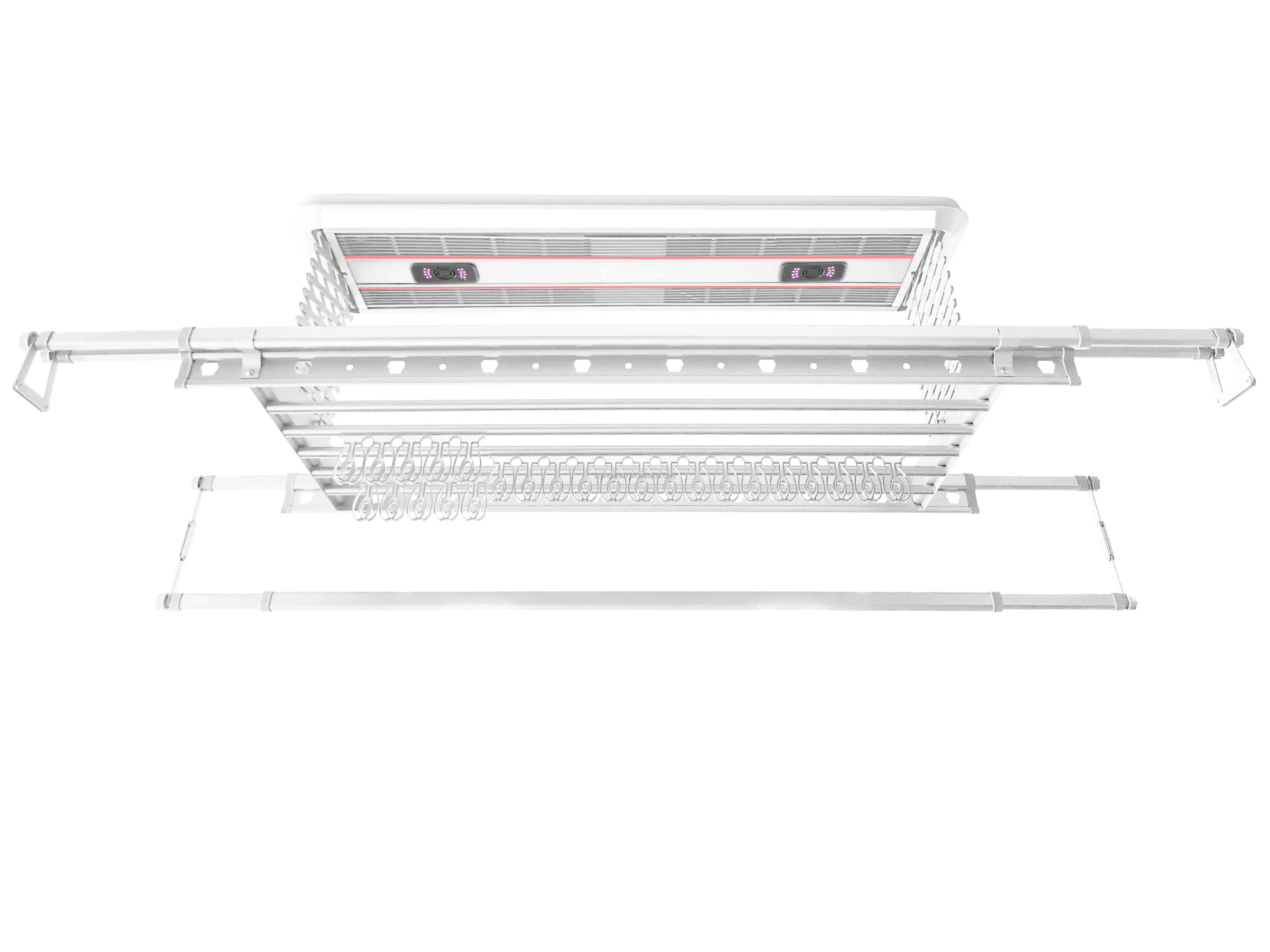 Drying Rack Clothes Heated Smart App Control Clothes Hanger Hanger Ceiling Mounted Hanger With Clothes Black Or White Color