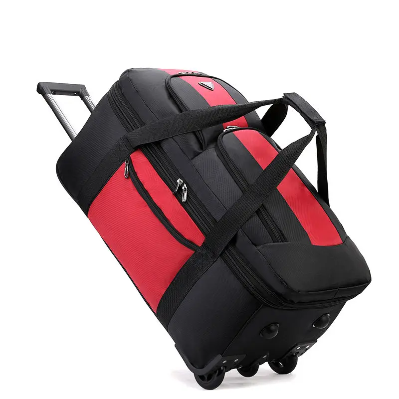 

Large Capacity Travel Backpack Pull Rod Wheel Travel Bag Multi Functional Air Consignment Package Outdoor Scalable Luggage Bag
