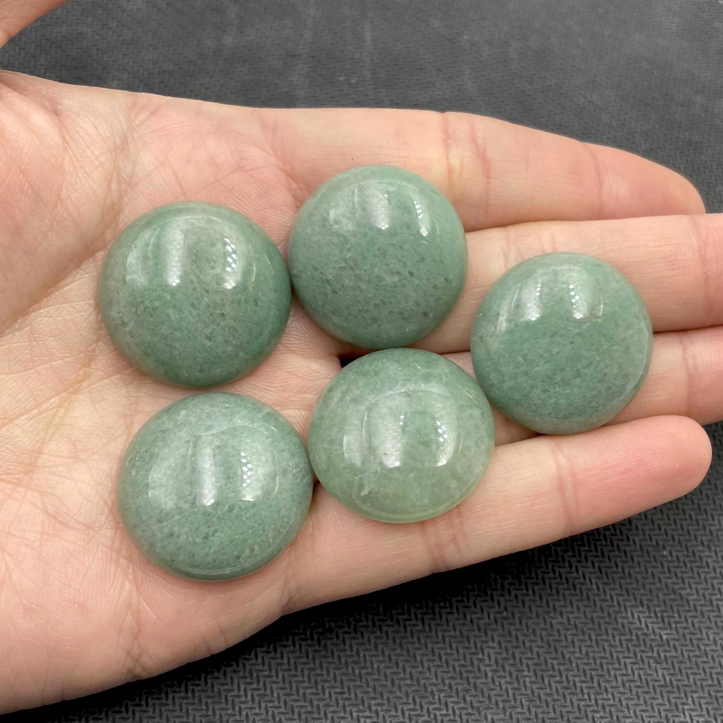 5Pcs/Lot 25MM CAB Cabochon Natural Stone Agates Quartz Jades Turquoises Beads For Jewelry Making Fit Diy Necklace Accessories