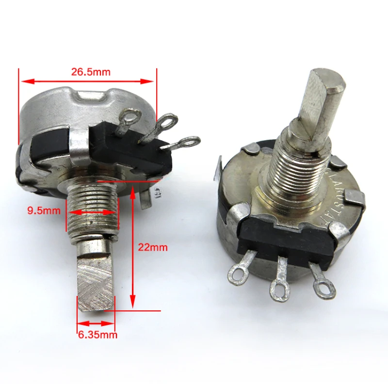 Potenciómetro MEXICO importado de México CLARO de larga duración individual 26 tipo CO 408219 -5K medio eje 22mm