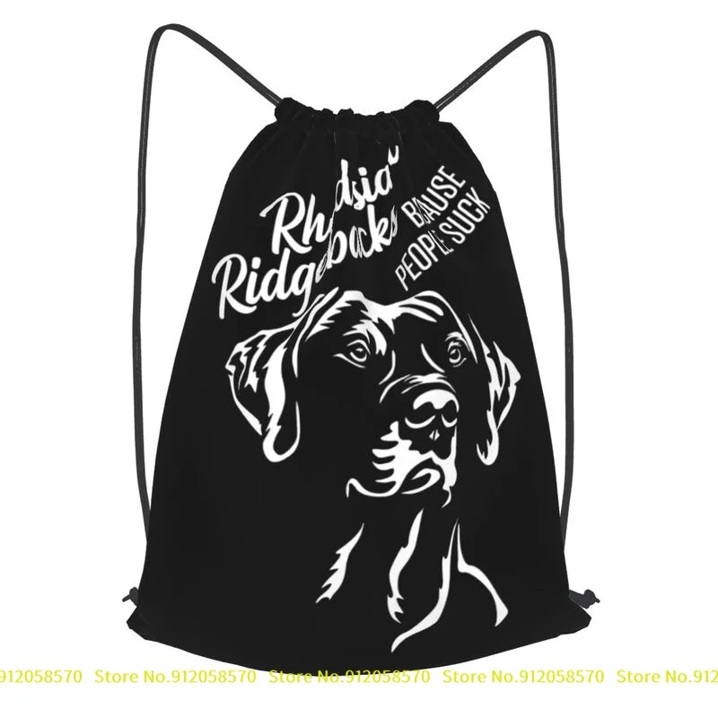 Rhodesian Ridgeback,Ridgebacks Because People Suck,Dog Drawstring Backpack Bags For Travel Sports Bag