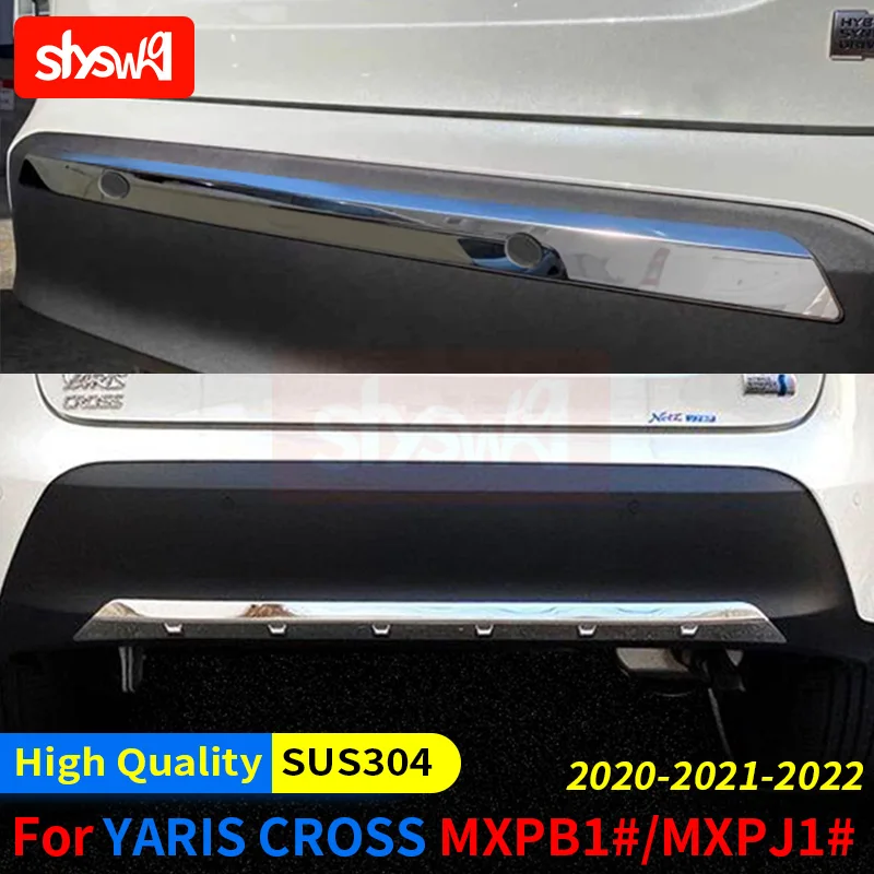 For Toyota Yaris Cross MXP B1# J1# 22 Car Body Stainless Steel Rear Bumper Lower Diffuser Protector Guard Skid Plate Accessories