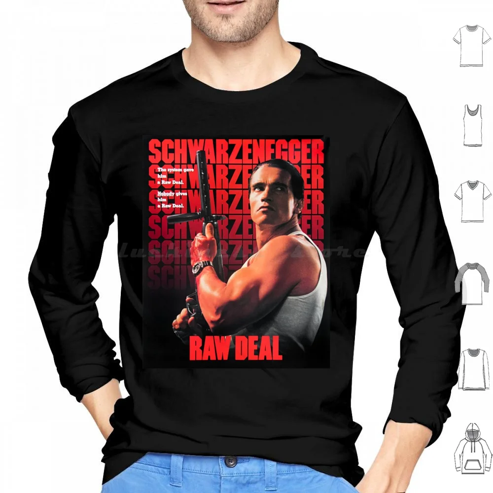 Deal Hoodie Cotton Long Sleeve Arnold Schwarzenegger Terminator Conan Red Sonja Commando Total Recall Mafia True Lies