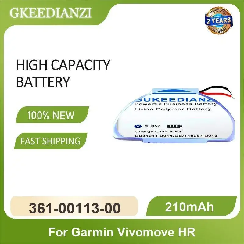 

361-00113-00 Smartwatch Battery For Garmin Vivomove HR 210mAh High Capacity