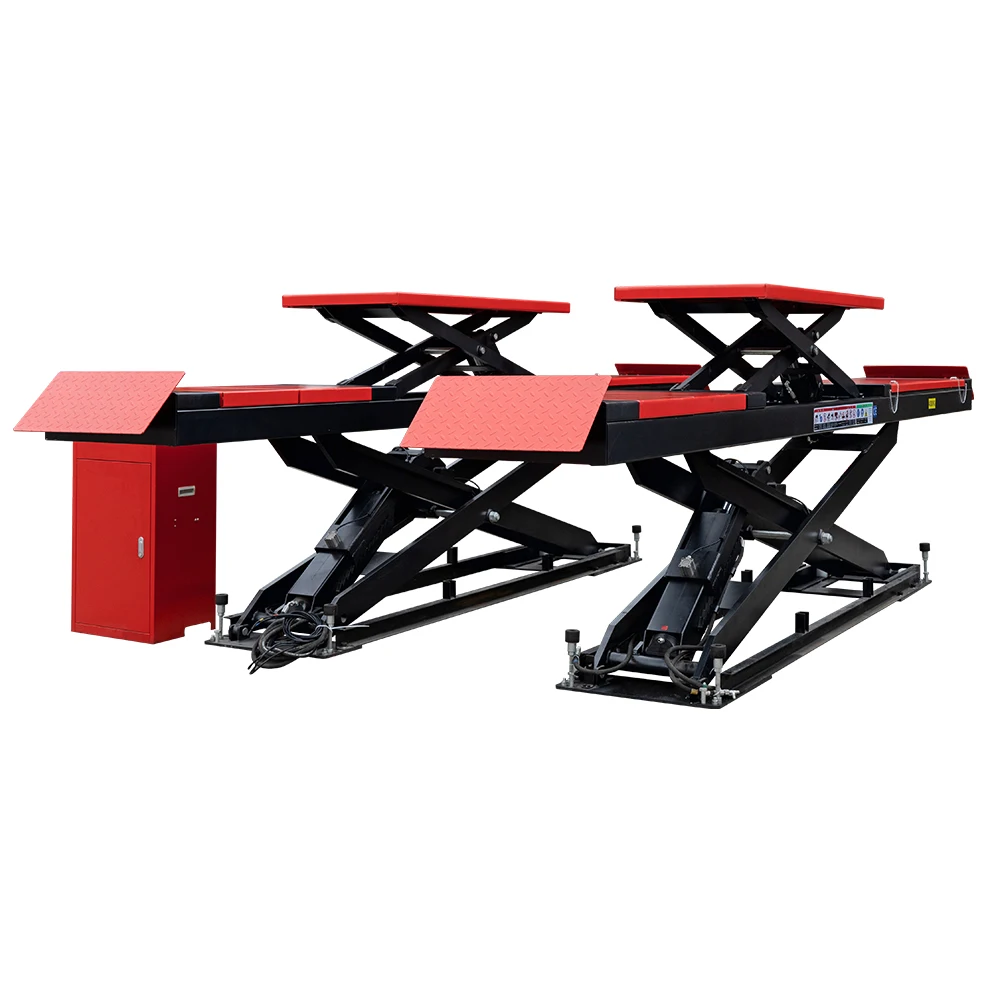 3.5T Low profile hydraulic car electrical wheel alignment scissor car lift for 3d wheel alignment equipment