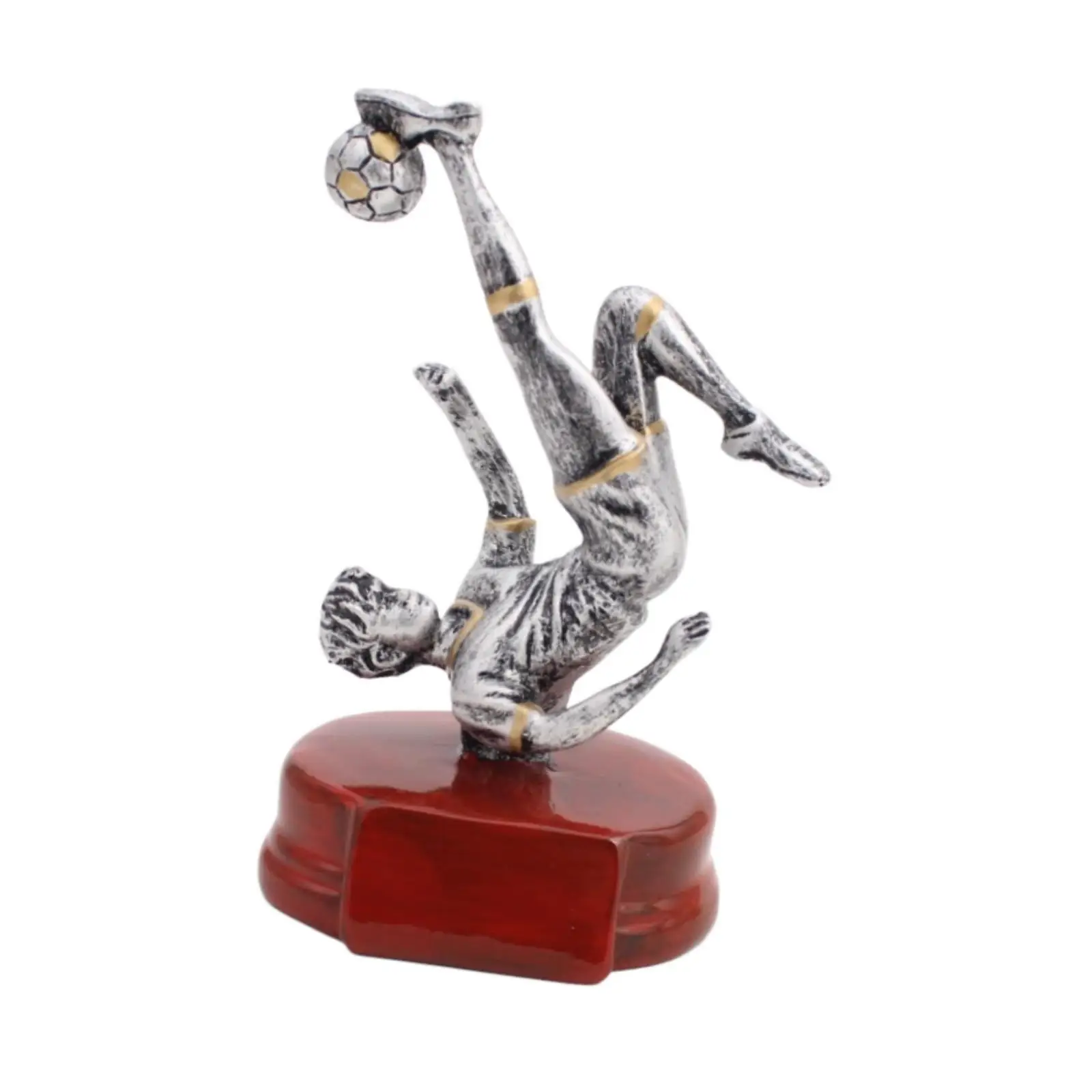

Soccer Trophy Man Figurine Gift Competitions Centerpiece Resin Male Statue