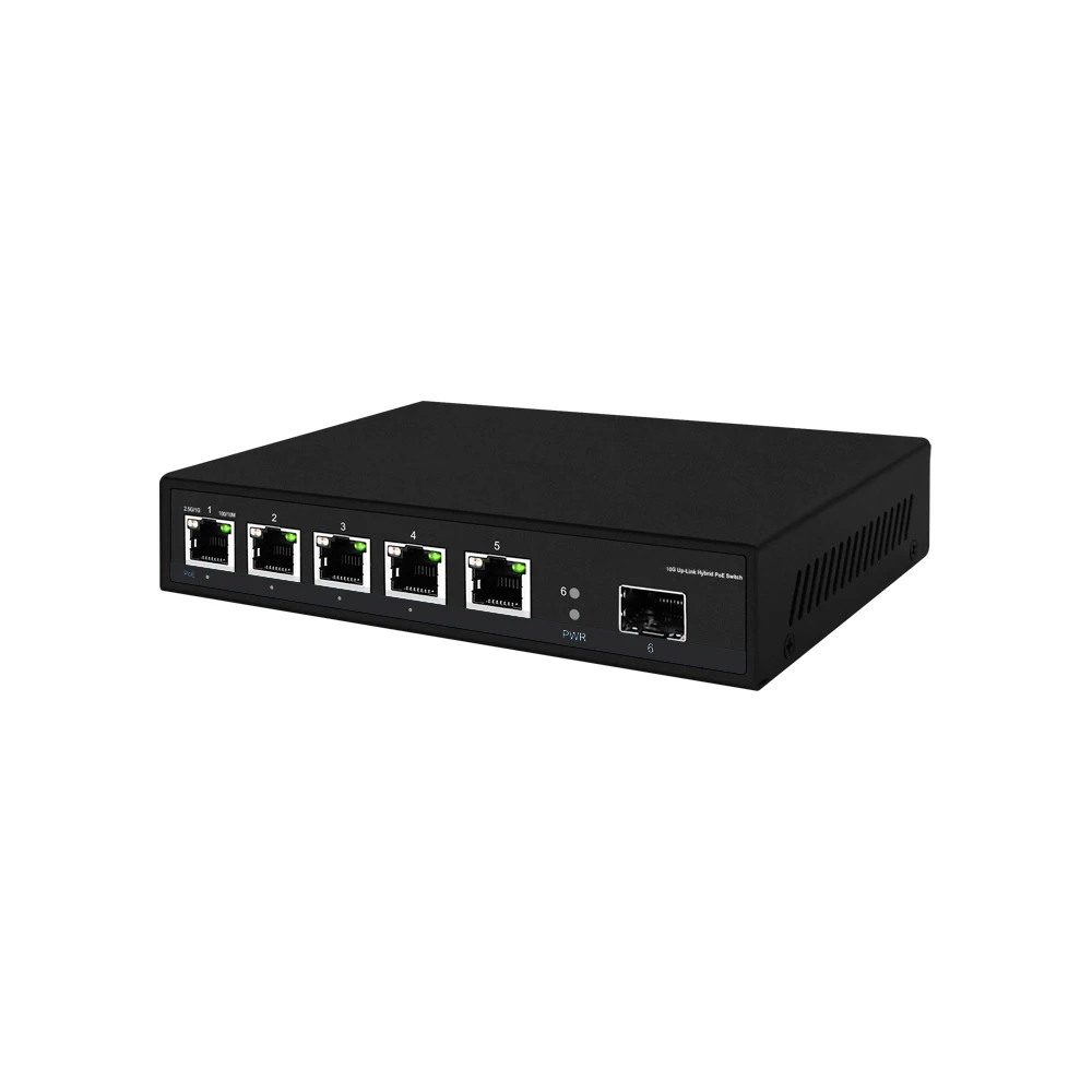 Commutateur PoE ou Non Ethernet, 5 ports 2,5 Gbe, avec 1x10G de déchets, BT max 90W