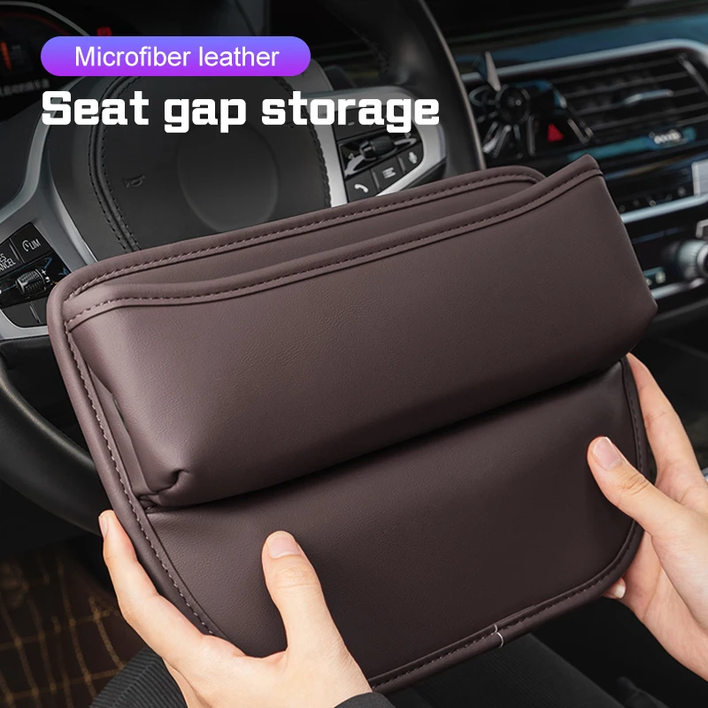 For BMW X1 X2 X3X5 X6 X7 1 3 5 7 Series E60 E46 E70 E90 F10 G30 G20 Leather Car Seat Gap Organizer Auto Console Side Storage Box