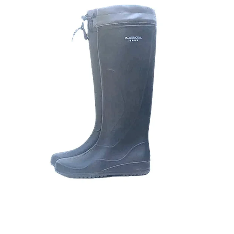 DurableNew Soft Rain Shoes Men's Tube Water Shoes EVA Paddy Field Waterproof Rain Boots Flat Bottom Catch Fish Fishing Wild Bird