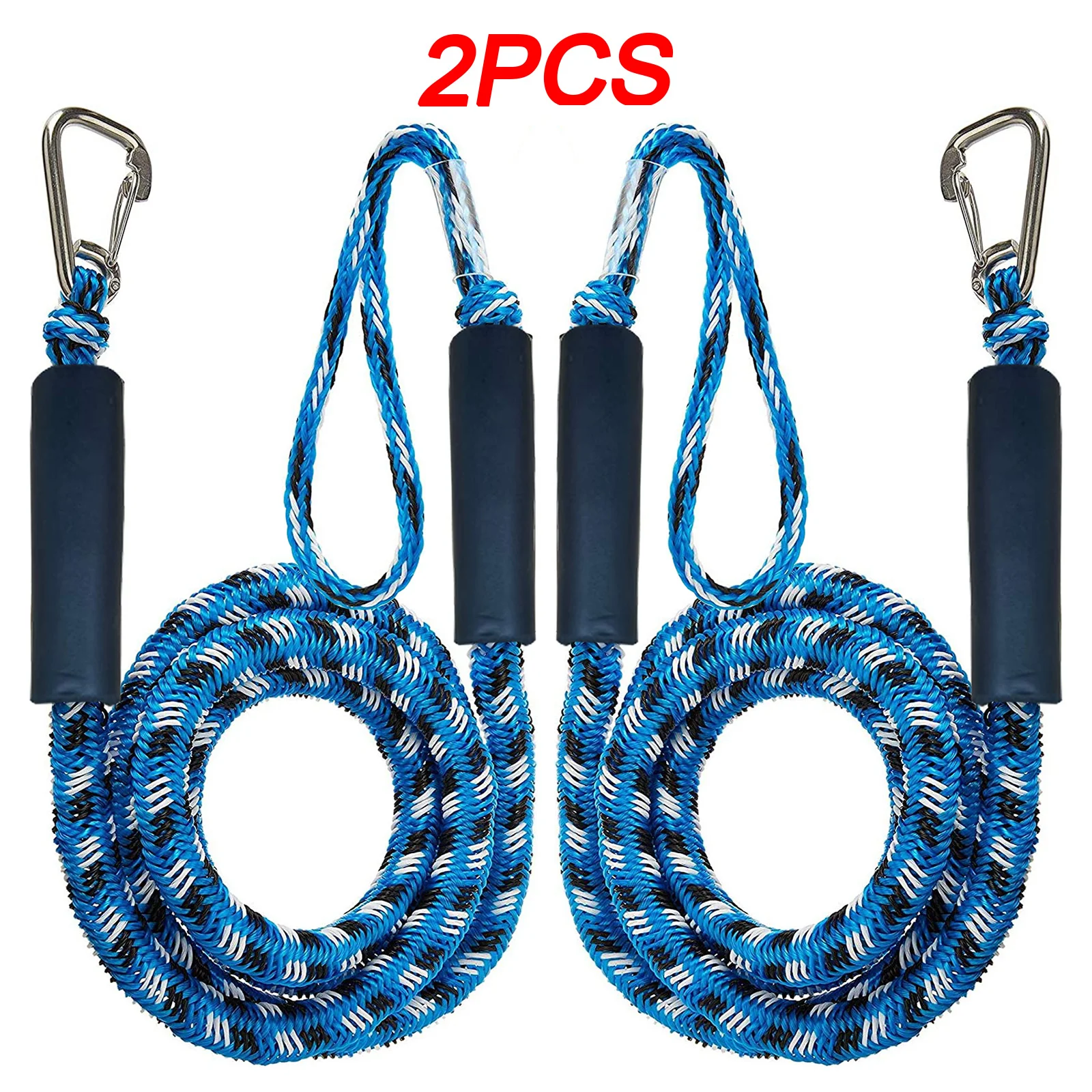 2/1PCS Dock Lines Elastic Marine Rope Bungee Cords Shock Ties for Kayak Watercraft Jet Ski Pontoon Canoe Power Boat Accessories