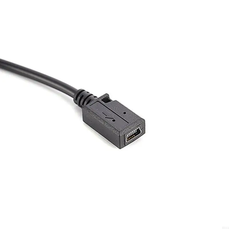 W91A Mini USB 여성에서 USB C 남성 90도 충전 데이터 전송 동기화 랩톱 휴대폰 액세서리 용 어댑터 케이블
