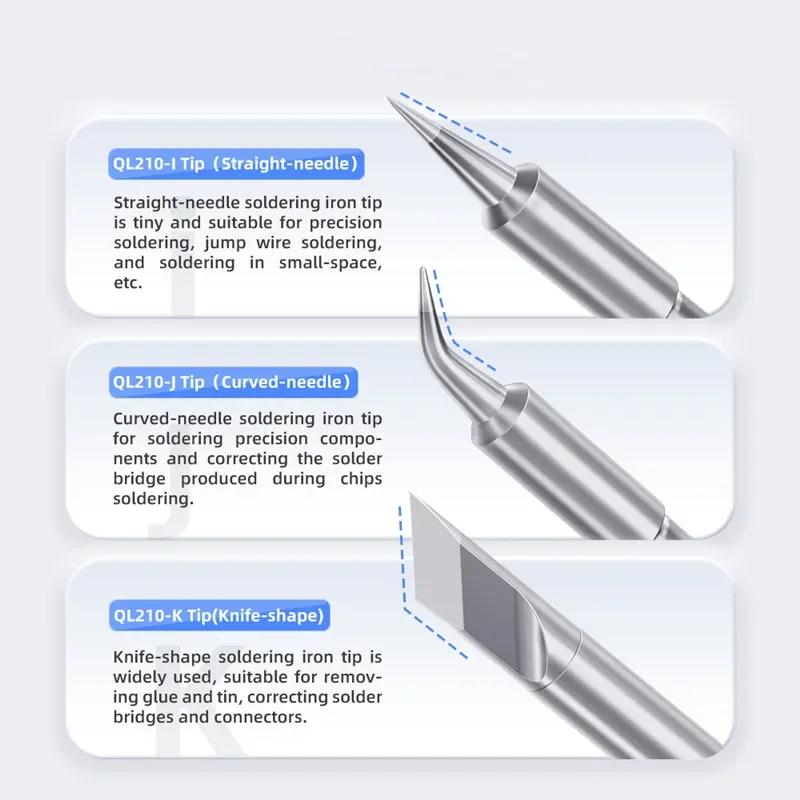 QIANLI C210 سبيكة لحام نصائح 210 التدفئة الأساسية كفاءة التوصيل الحراري عدة لاستبدال محطة لحام T210 تلميح