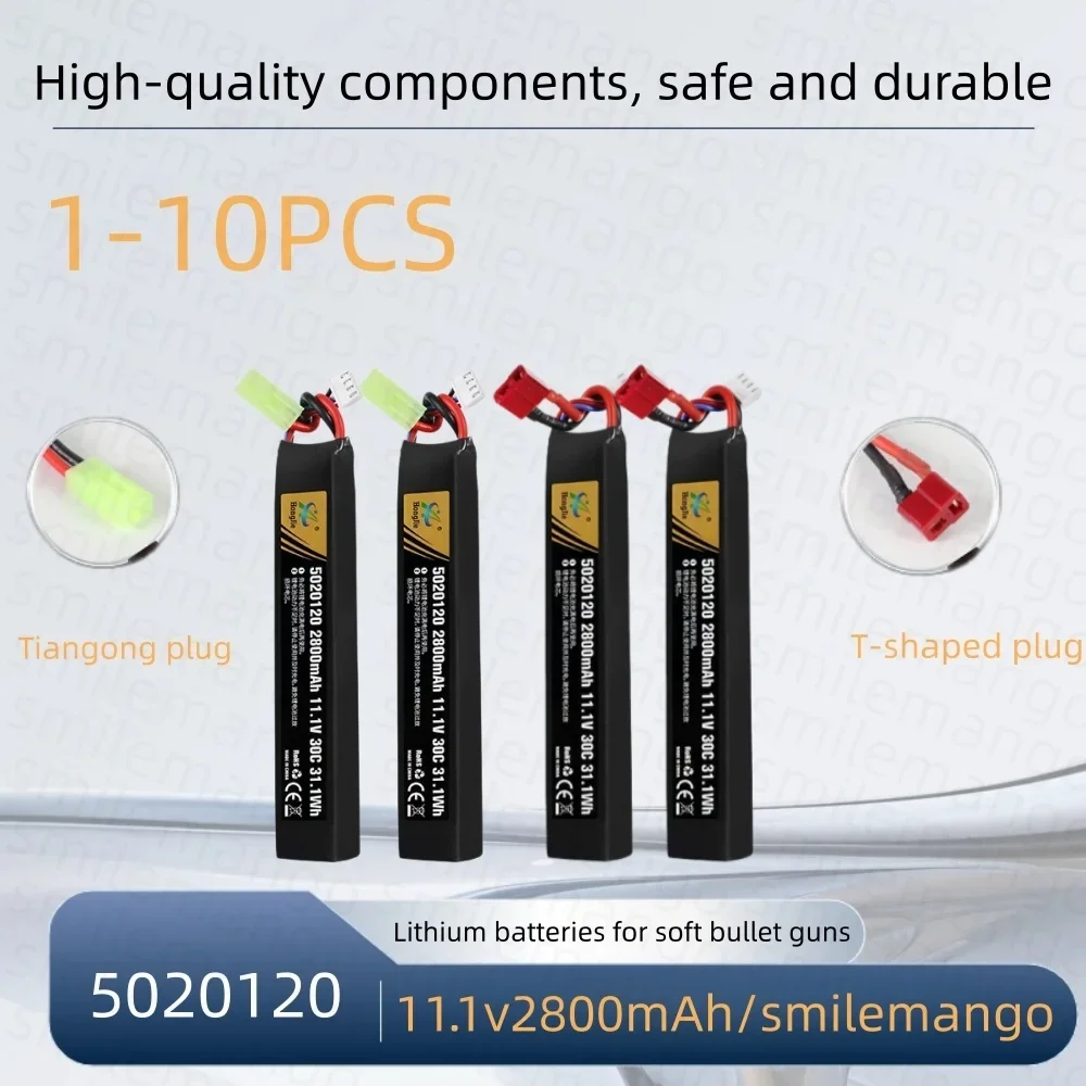 Lipo Battery for Water Gun Airsoft 11.1V 3S 2800mAh 30C 5020120 Battery for Airsoft BB Air Pistol Electric Toys Guns Parts