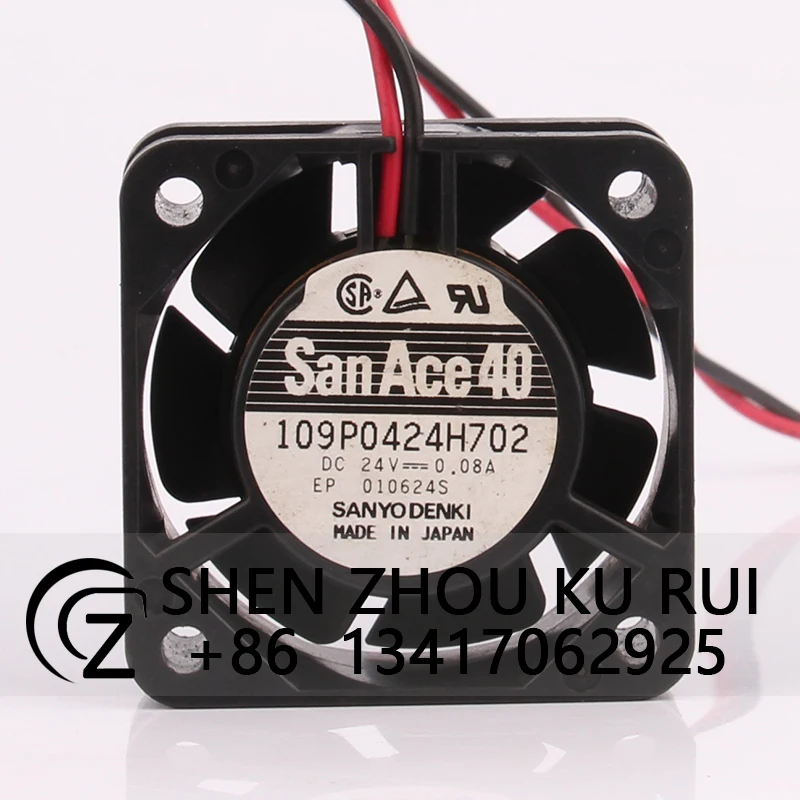 

Case Fan for SANYO SanAce 109P0424H702 40×40×15mm 24V 0.08A 4015 2-wire Inverter Dual Ball Bearing Cooling Fan