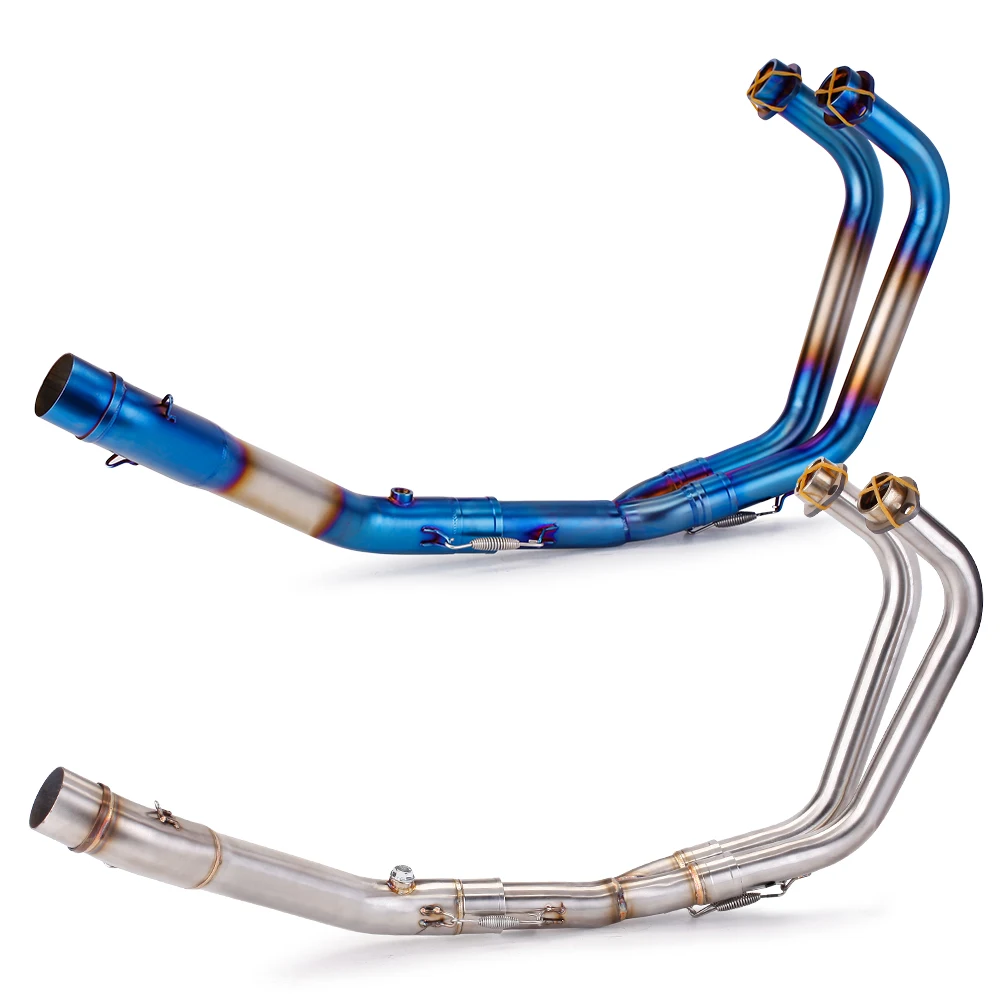 For Yamaha YZF R3 R25 MT03 Motorcycle Exhaust Escape Moto Modified Full Systems Front Middle Link Pipe Muffler DB Killer Slip on