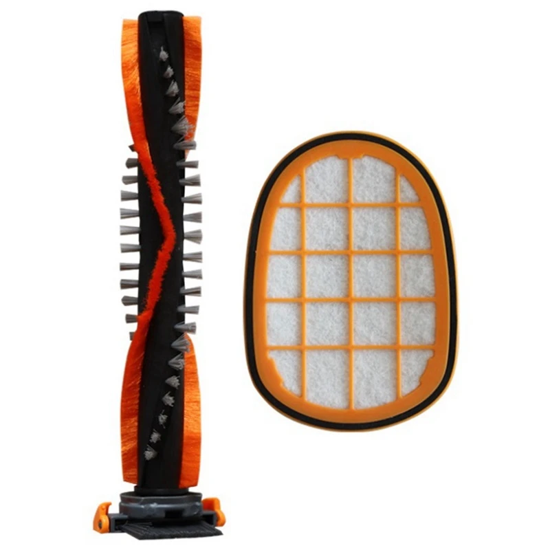 الجديد 2 قطعة فرشاة الأسطوانة فلتر HEPA لشركة فيليبس FC6822 FC6823 FC6827 FC6908 FC6906 FC6904 قطع غيار المكنسة الكهربائية