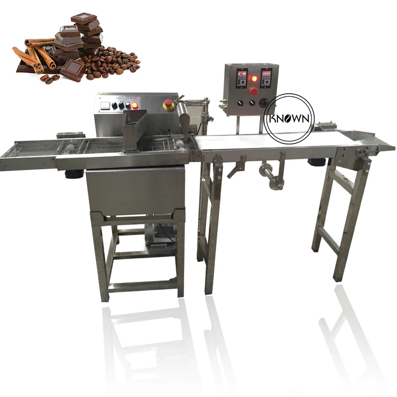 Electric Chocolate Enrobing Machine  8kg Stainless Steel Chocolate Coating  Machine Melting Chocolate Wafers