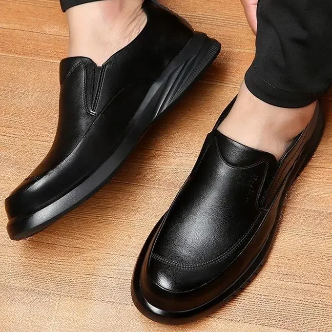 Spring Autumn Black Social Shoe Male Round Toe 2024 Trend Style Party Office Men\'s Formal Shoes Elegant and Classic Official 39