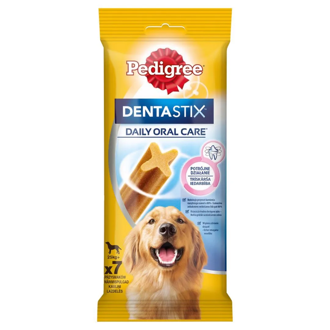 Pedigree DentaStix 25 kg + comida adicional para perros 270 g (7 piezas)