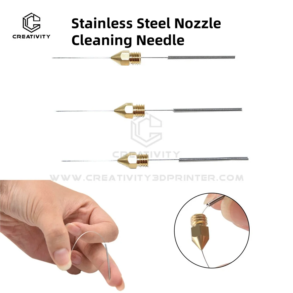 

Creativity Stainles Steel Nozzle Cleaning Needle Drill Bit 0.2 0.25 0.3 0.35 0.4MM Parts Reprap Ultimake For CR10 CR-10S Ender 3