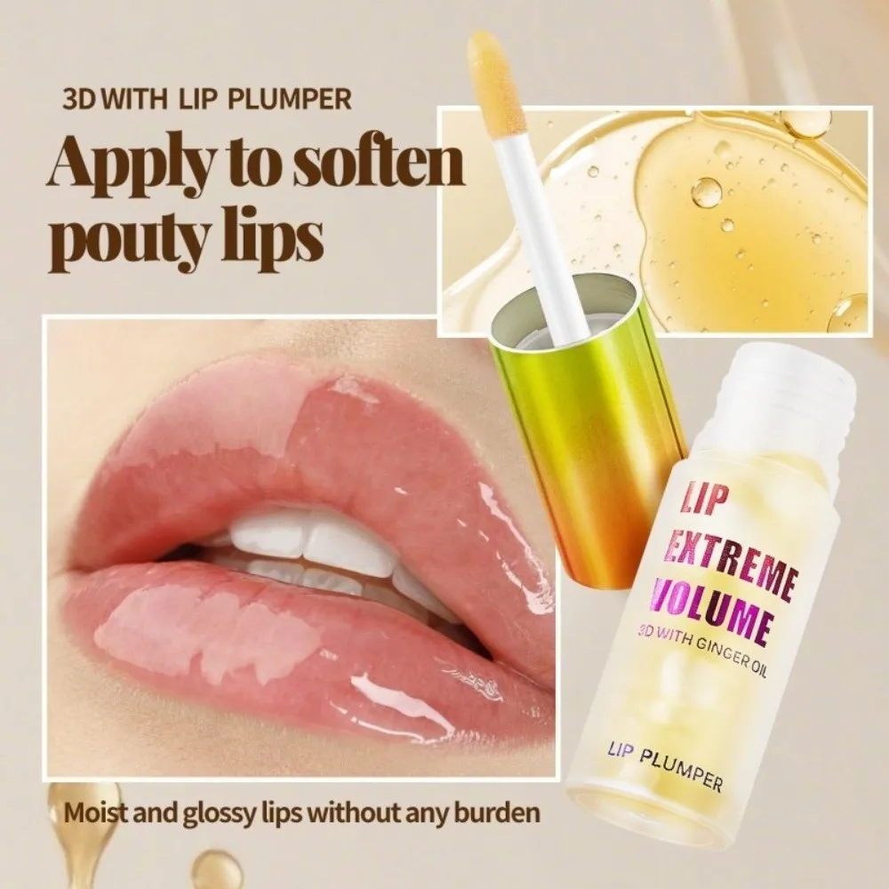 Anti Drying High Gloss Lipstick Multi-functional Moisturizing Lip Care Essence Liquid Deeply Nourishes Ginger Peppermint Lip Oil