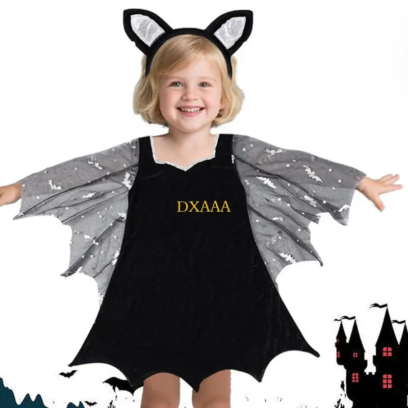 DXAA 2PCS BAT VAMPIRES COSTUME HALLOWEEN Animal Cosplay Costume BAT WING DREAT BAT ORAS BATS FACT