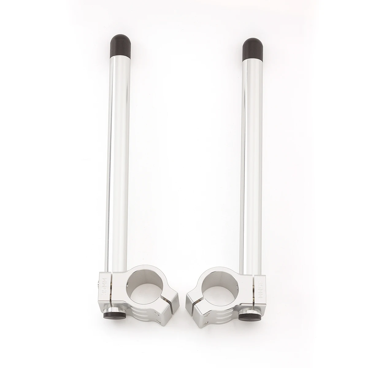 Silver Motorcycle CNC Clip-ons Clip Ons Handlebar Handle Bar Fork Tube Cafe Racer 31 33 35 36 37 38 39 41MM 43mm - 55mm Aluminum