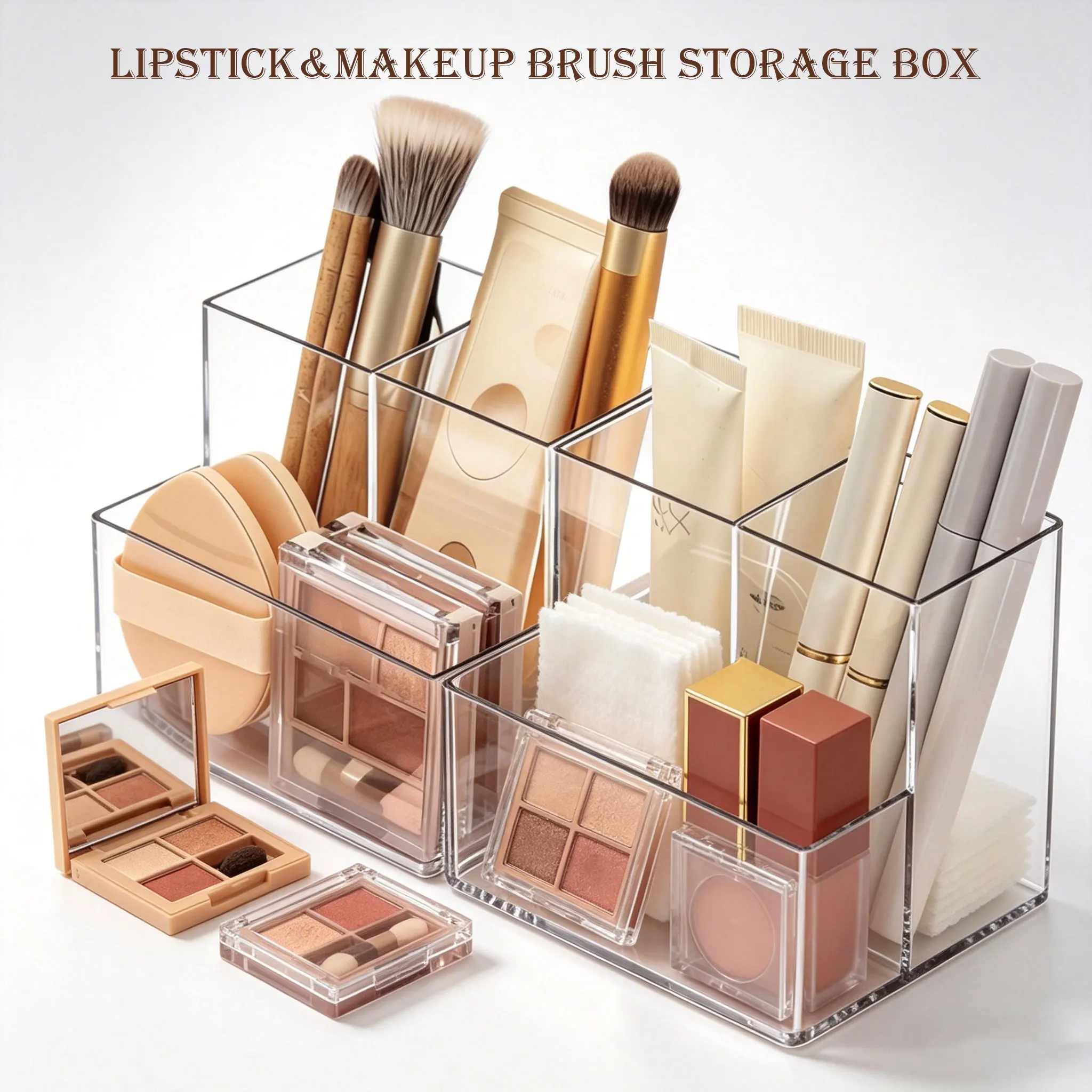 1/2 Stück transparente Make-up-Aufbewahrungsbox aus Acryl, Spiegelschrank, Aufbewahrungsbox für Badezimmer, Kosmetik, Lippenstift-Aufbewahrungsregal