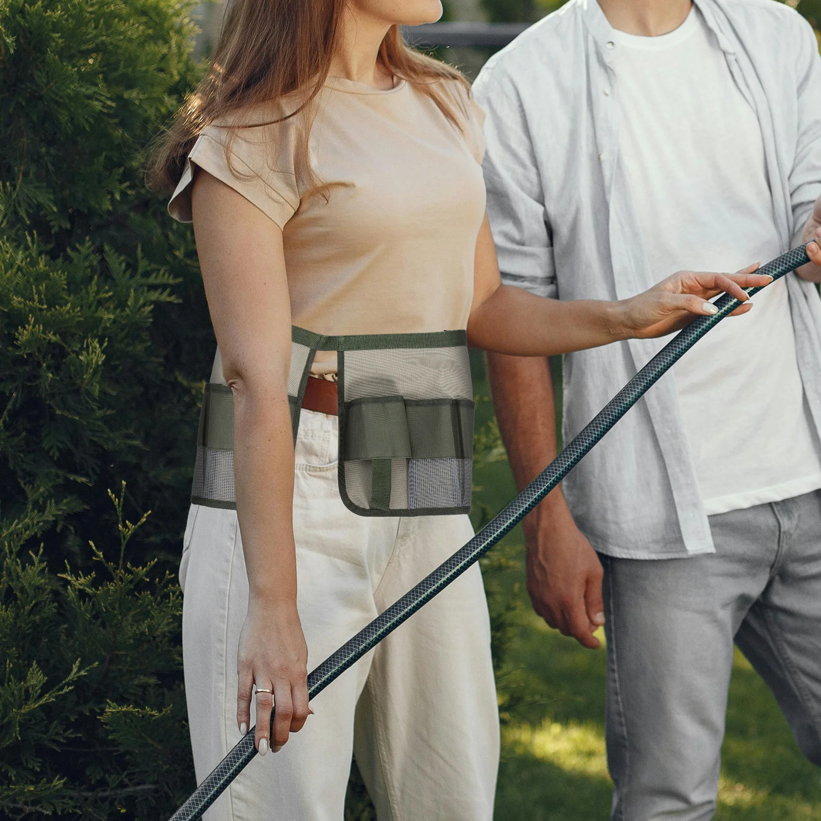 

Garden Tool Kit Oxford Cloth Bucket Tool Storage Bag with Ample Pockets for Portable Outdoor Gardening Organization and