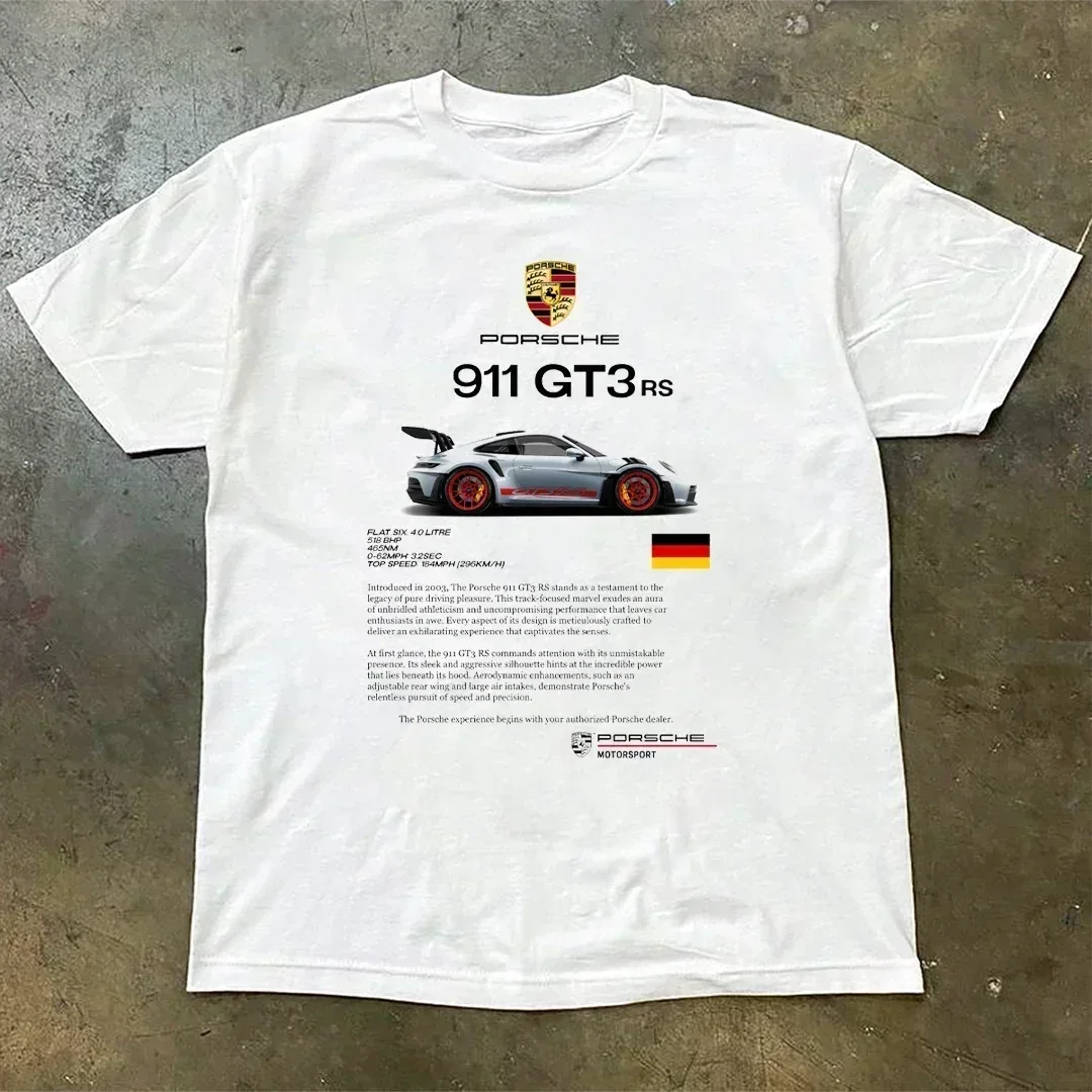 911 Racing T-shirt GT Racing Team Uniform T Shirt Men Drive Short Sleeve Brand Men Tees Summer Sport Porsche Uniform Women Tops