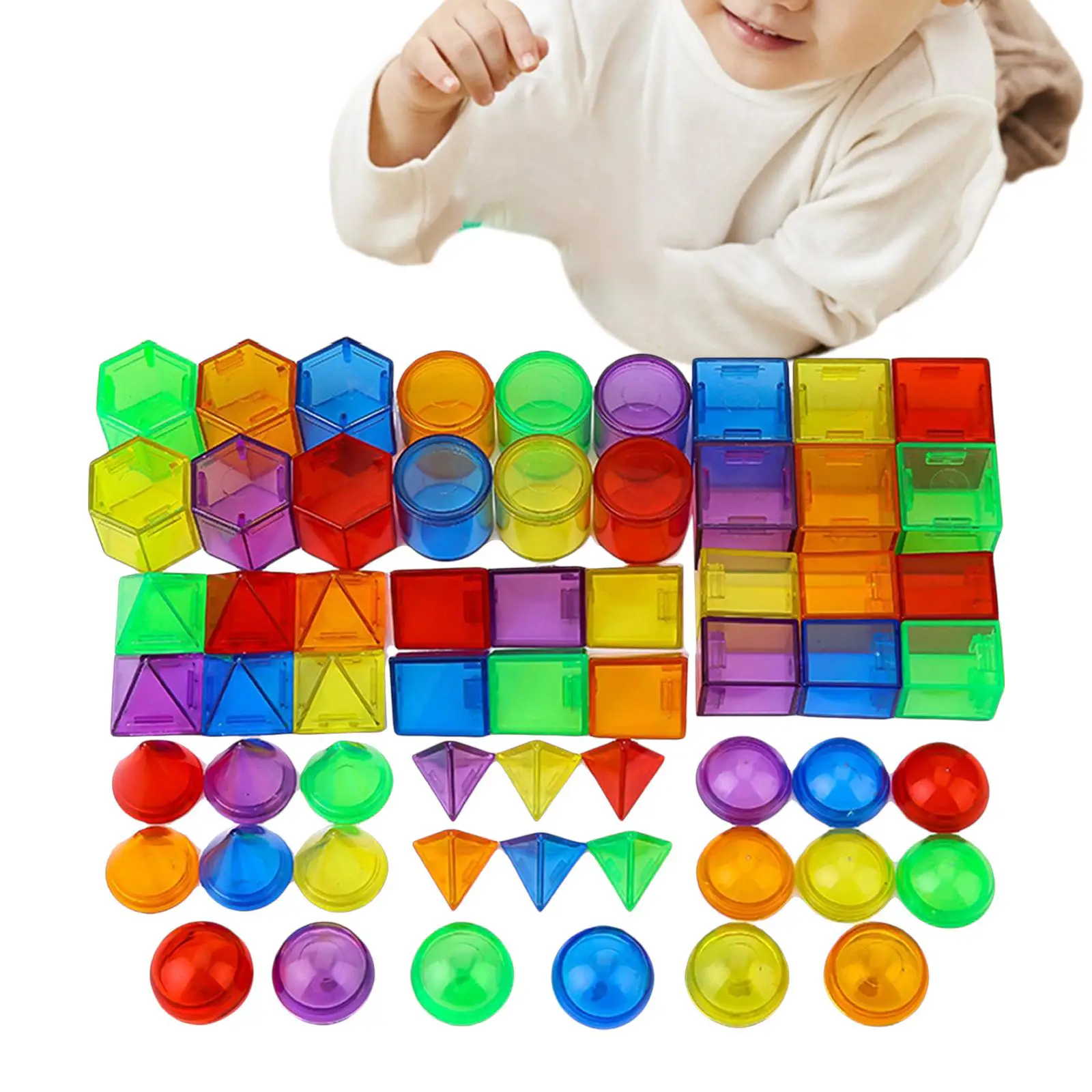 Brinquedos geométricos dos Montessori dos sólidos, destacáveis coloridos da interação pai-filho