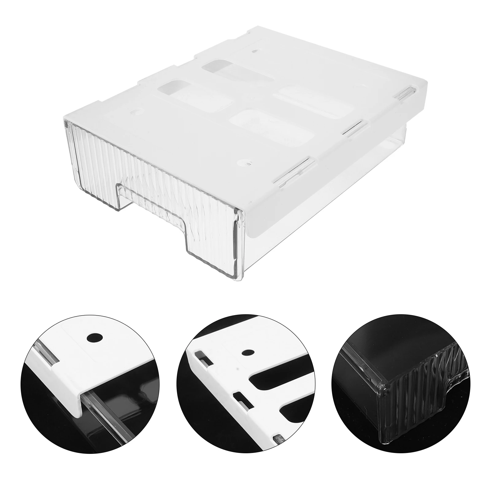 

Plastic Drawer Storage Box Transparent White Medium Size No Partition Desk Organizers Under Table Kitchen Bedroom Office