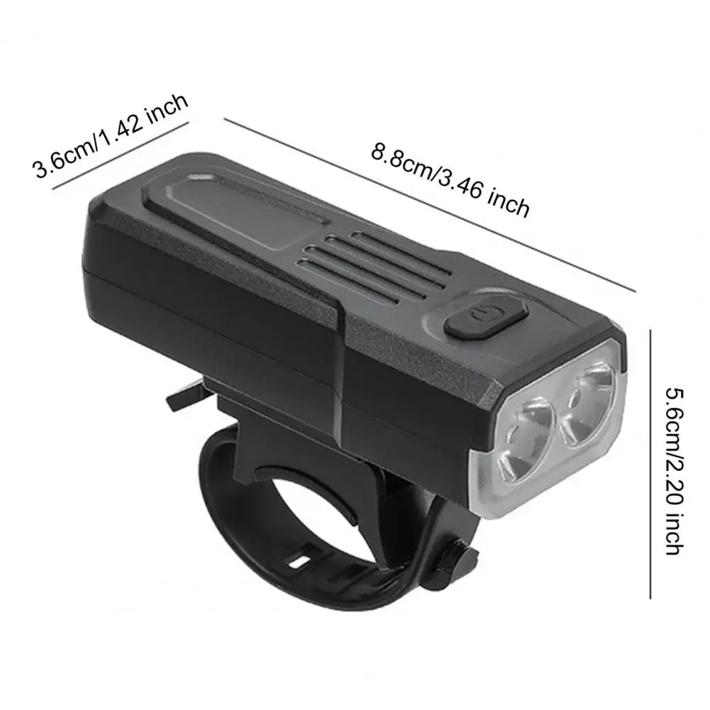 Bicycle Headlight Adjustable Strap Type-C Rechargeable Waterproof Night Riding Road Mountain Bike Front Lamp Mini Flashlight